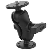 RAM Short Arm Double Ball Mount with 1/4"-20 Male #RAM-101AU-B