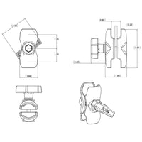 Ram Mounts Qualifies for Free Shipping RAM Short Double Socket Arm for 1.5