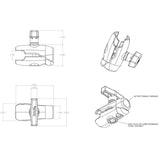 RAM Single Socket Arm with 1/2" NPT Threaded Hole #RAM-200-1U