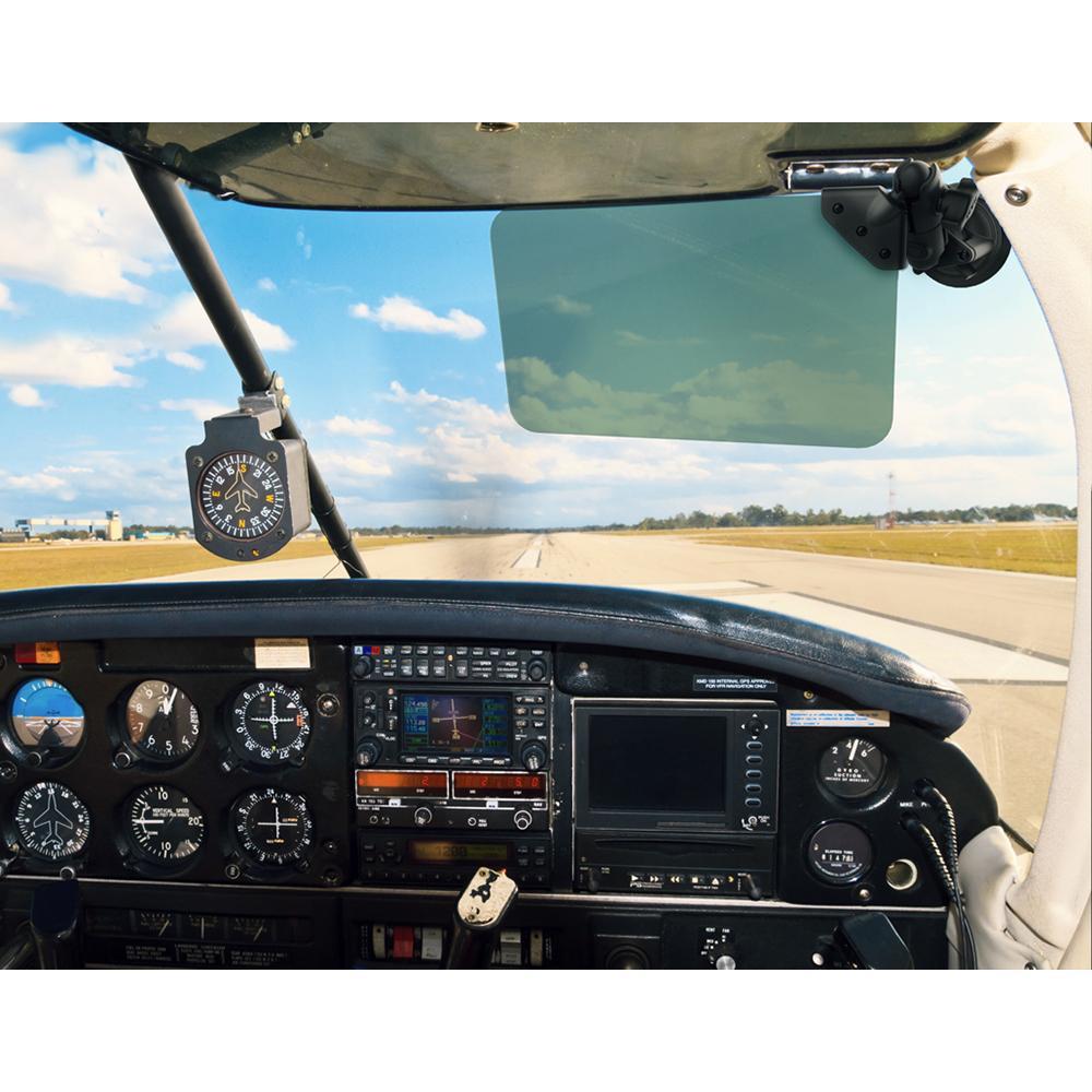 RAM Suction Cup Mount Dark Green Sun Visor 50 Tint #RAM-B-166-326-VIS-G1U