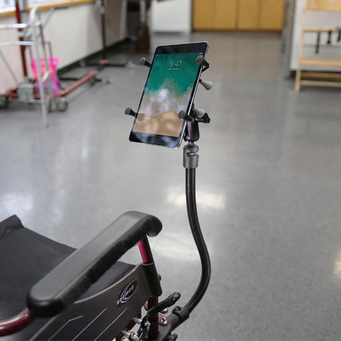 RAM X-Grip Wheelchair Leg Rail Mount for 7"-8" Tablet #RAP-400-18-B-UN8