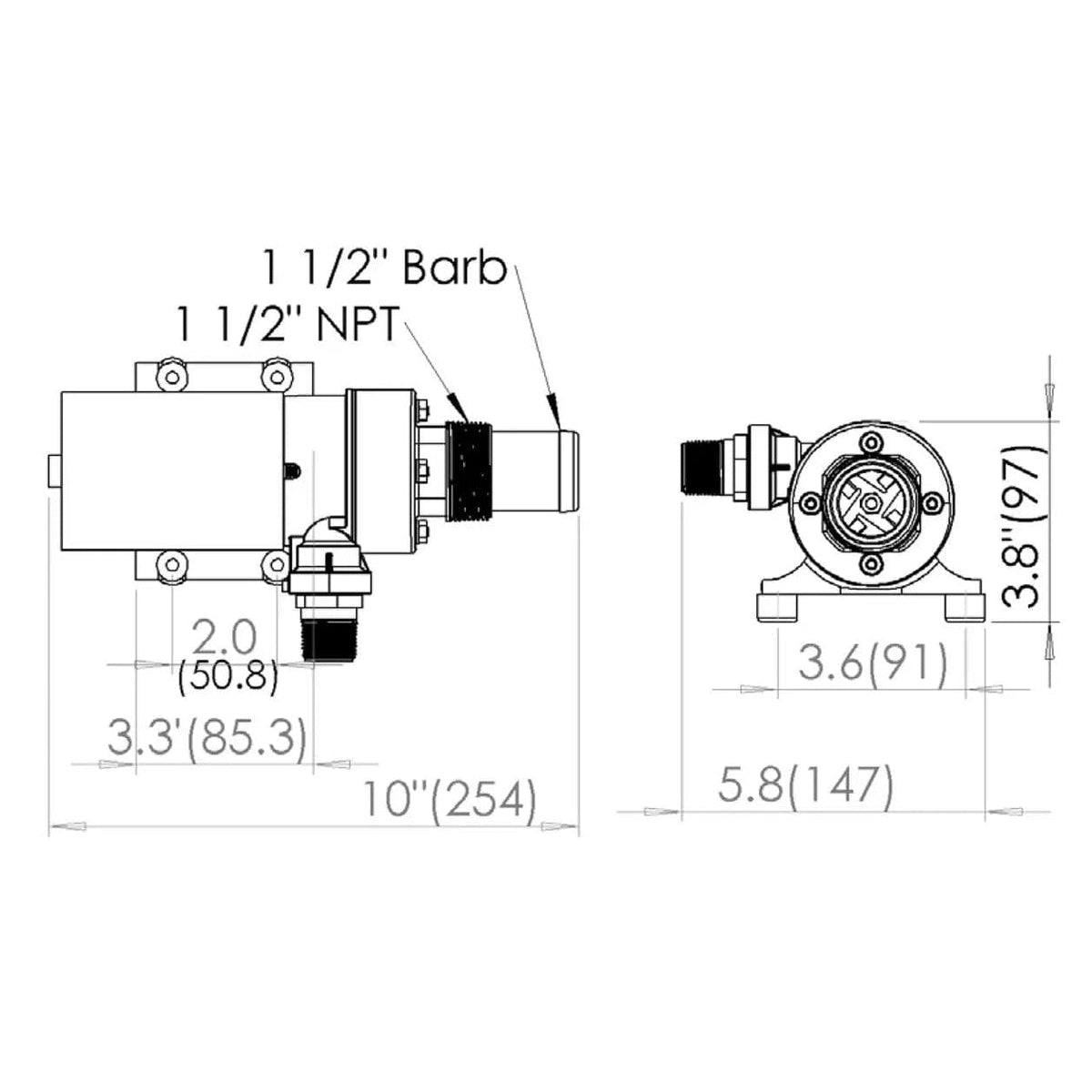Raritan Qualifies for Free Shipping Raritan Macerator Pump 12v with Barb Adapter #5310012