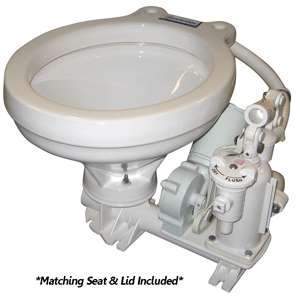 Raritan Oversized - Not Qualified for Free Shipping Raritan Standard Electric Toilet White Marine-Size Bowl 12v #PHEII12