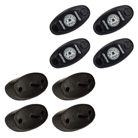 RIGID Industries Qualifies for Free Shipping RIGID A-Series Rock Light Kit 4 Green #400223
