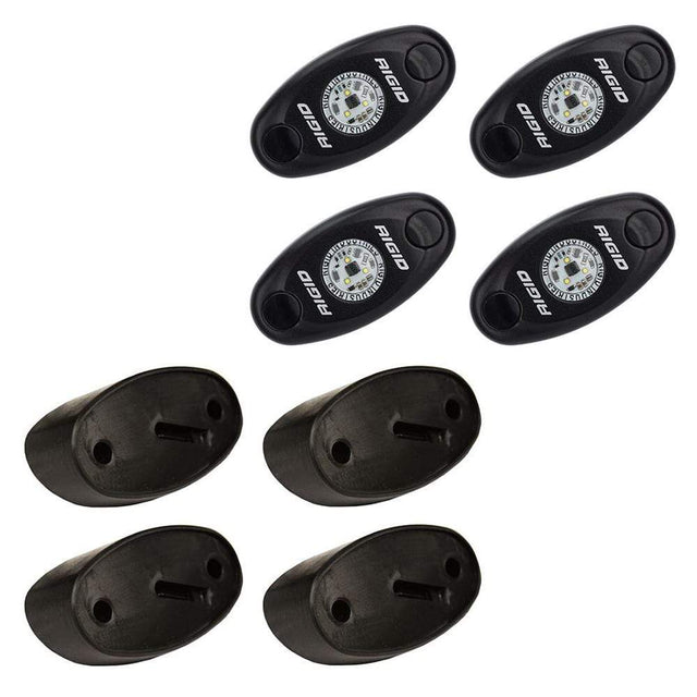 RIGID Industries Qualifies for Free Shipping RIGID A-Series Rock Light Kit 4 Green #400223