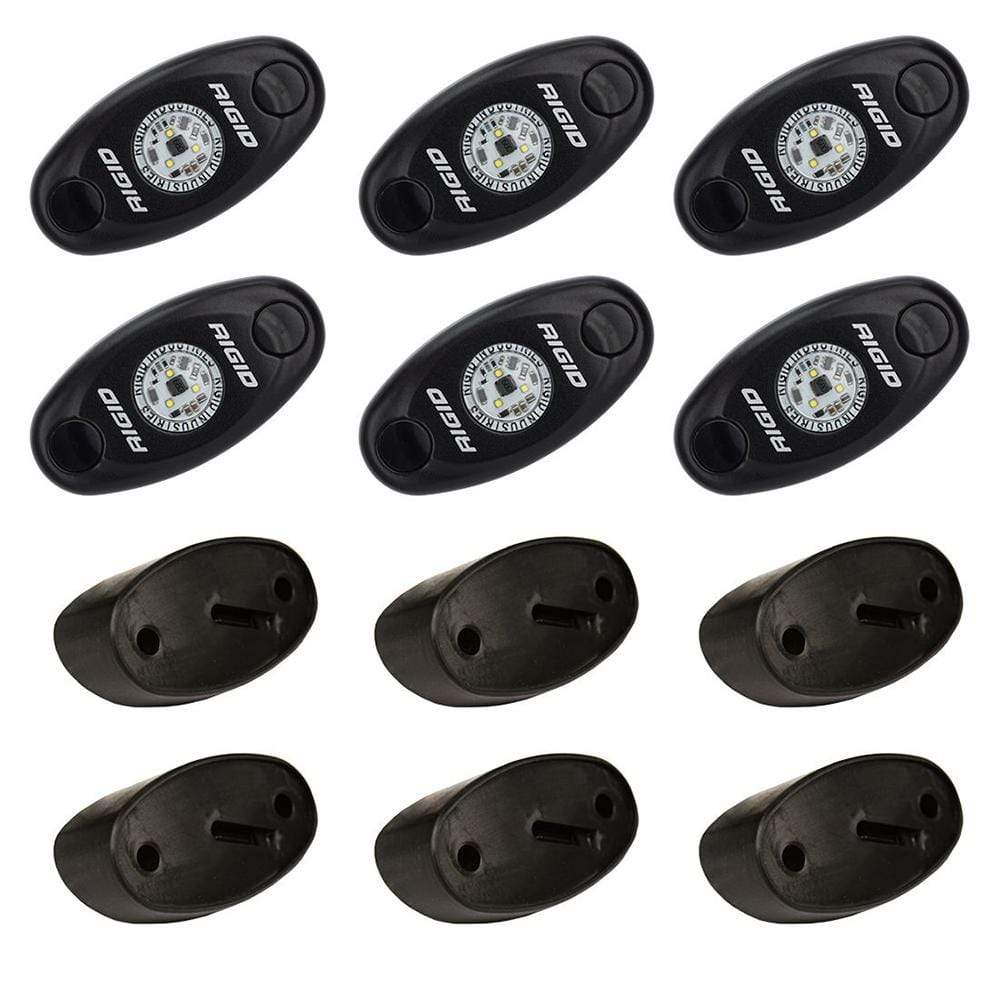 RIGID Industries Qualifies for Free Shipping RIGID A-Series Rock Light Kit 6 Green #400273
