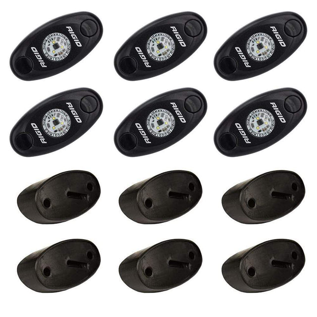 RIGID Industries Qualifies for Free Shipping RIGID A-Series Rock Light Kit 6 Green #400273