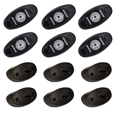 RIGID Industries Qualifies for Free Shipping RIGID A-Series Rock Light Kit 6 Red Lights #400263