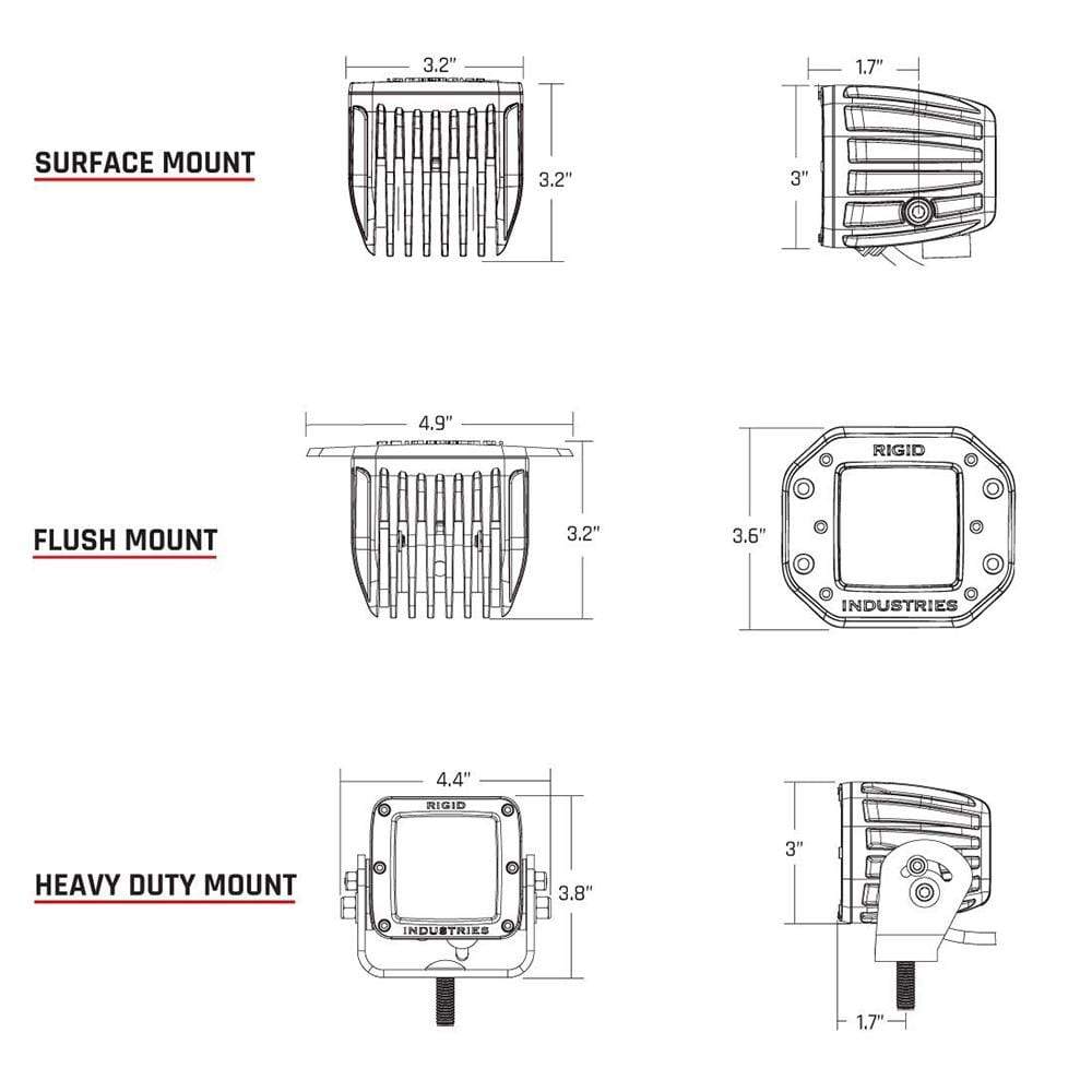 RIGID D-Series Pro Dually Flood Flush-Mount #612113
