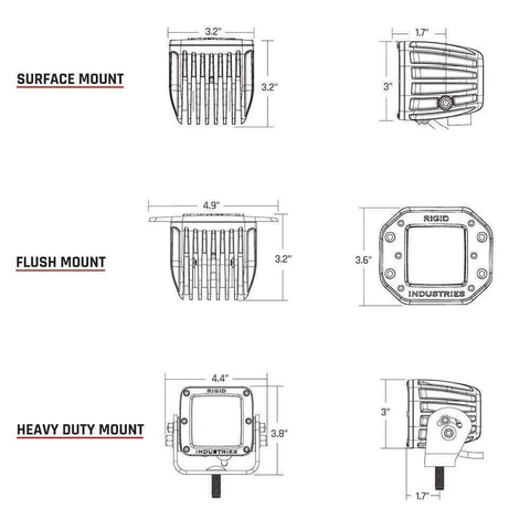 RIGID D-Series Pro Dually HD Flood Black Pair #222113