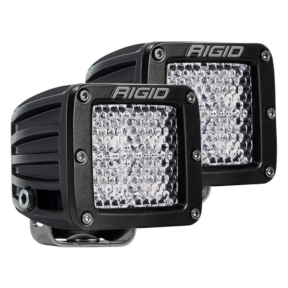 RIGID Industries Qualifies for Free Shipping RIGID D-Series Pro Flood Diffused Surface Mount Black Light Pair #202513