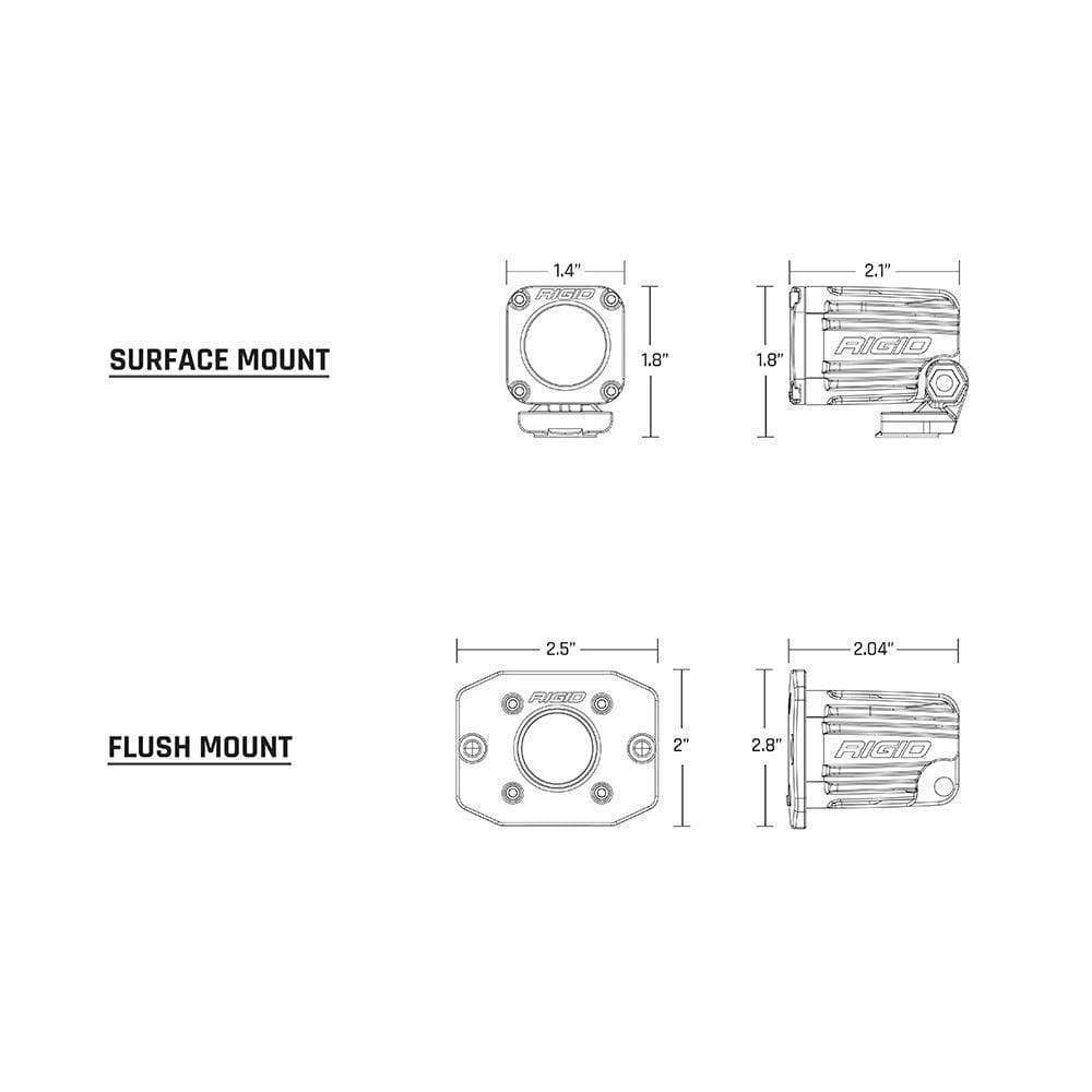 RIGID Ignite Diffused Flush-Mount Black #20631