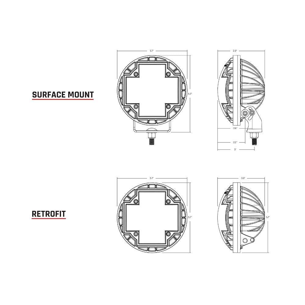 RIGID R-Series 46" Pro Driving Pair Black #833513