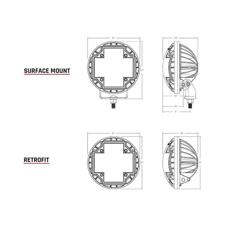 RIGID R-Series 46" Pro Driving Pair Black #833513