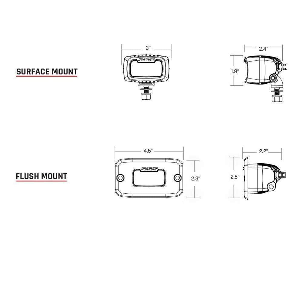 RIGID SR-M Series Pro Spot Surface Mount Black #902213