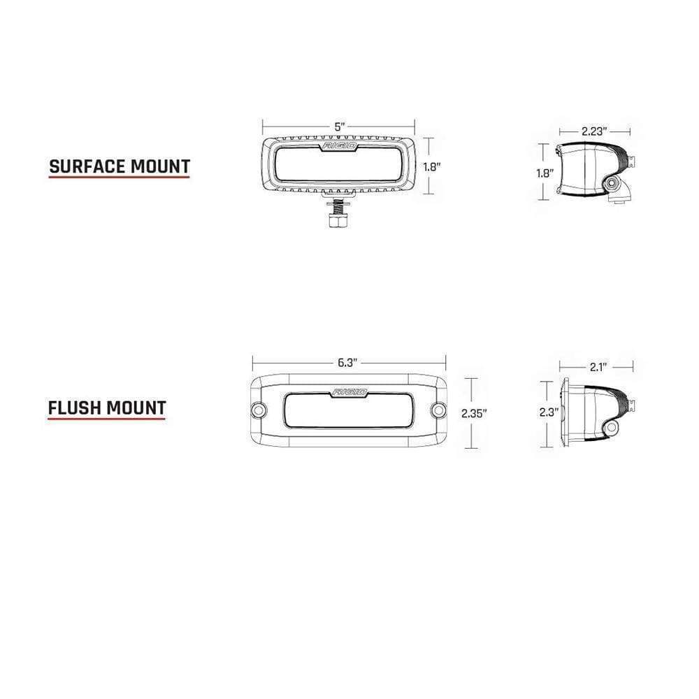 RIGID Industries Qualifies for Free Shipping RIGID SR-Q Pro Back Light Kit Flush-Mount #980033