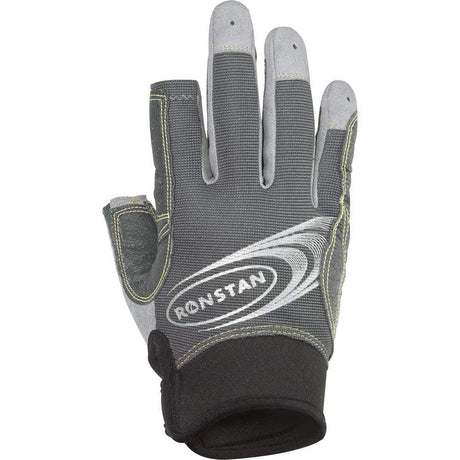 Ronstan Qualifies for Free Shipping Ronstan Sticky Race Glove 3 Finger 2XL Grey #RF4881XXL