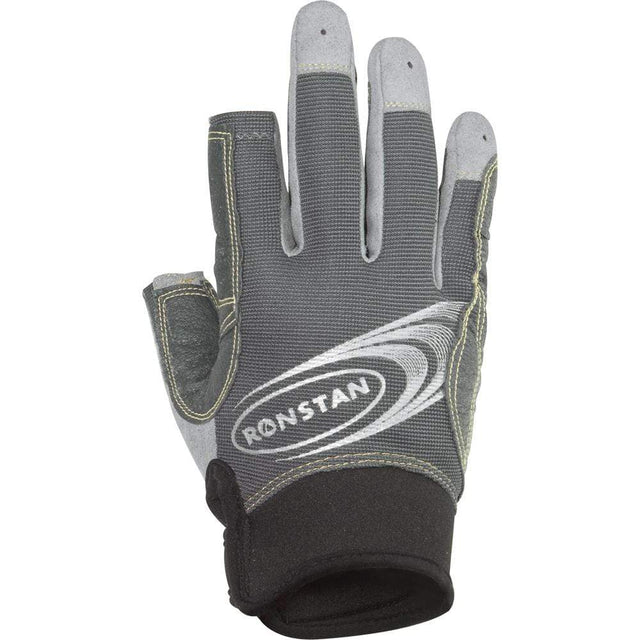 Ronstan Qualifies for Free Shipping Ronstan Sticky Race Glove Three Full Finger S Grey #RF4881S