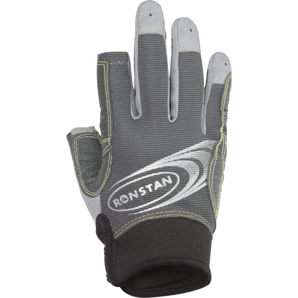 Ronstan Qualifies for Free Shipping Ronstan Sticky Race Glove Three Full Finger XL Grey #RF4881XL