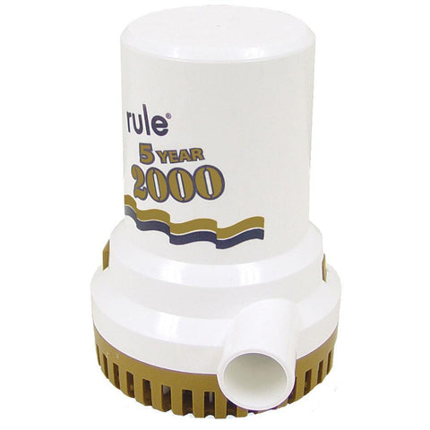 Rule Qualifies for Free Shipping Rule 2000 GPH Gold Series Bilger Pump #09