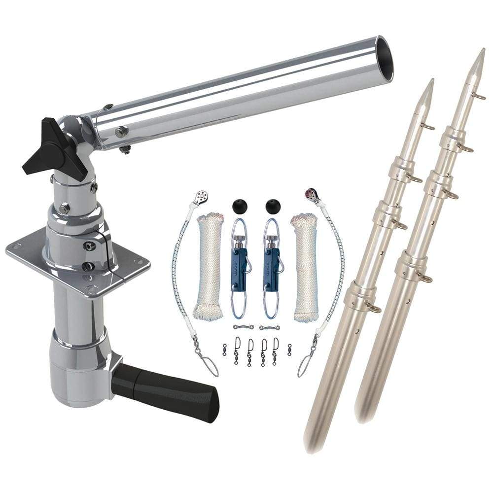 Rupp Marine Oversized - Not Qualified for Free Shipping Rupp Revolution Top Gun Outrigger Kit with 18' Poles and #REV-TPGN-18T
