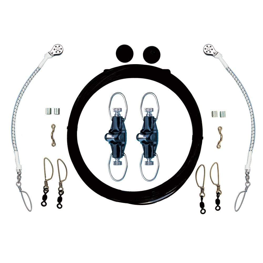 Rupp Marine Qualifies for Free Shipping Rupp Single Rigging Kit with Nok-Outs Black Mono 160' #CA-0025-MO