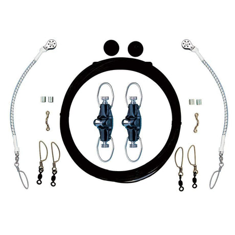 Rupp Marine Qualifies for Free Shipping Rupp Single Rigging Kit with Nok-Outs Black Mono 160' #CA-0025-MO