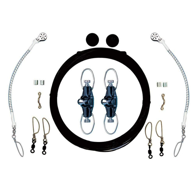 Rupp Marine Qualifies for Free Shipping Rupp Single Rigging Kit with Nok-Outs Black Mono 160' #CA-0025-MO