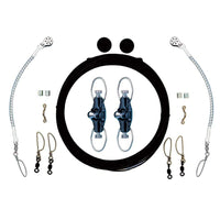 Rupp Marine Qualifies for Free Shipping Rupp Single Rigging Kit with Nok-Outs Black Mono 160' #CA-0025-MO