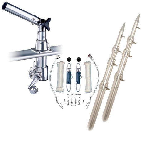Rupp Marine Oversized - Not Qualified for Free Shipping Rupp Z-30 Top Gun Outrigger Kit 18' Poles and Rigging #Z30-TPGN-18T