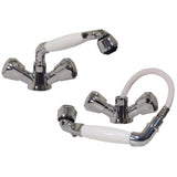 Scandvik Qualifies for Free Shipping Scandvik Mixer Shower Combo White with Hose 5' #46011P