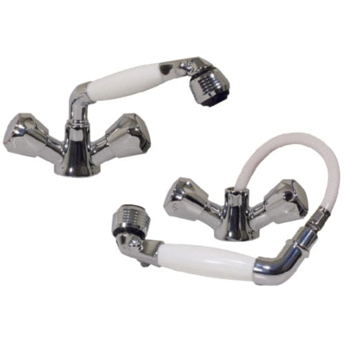 Scandvik Qualifies for Free Shipping Scandvik Mixer Shower Combo White with Hose 5' #46011P