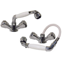Scandvik Qualifies for Free Shipping Scandvik Mixer Shower Combo White with Hose 5' #46011P