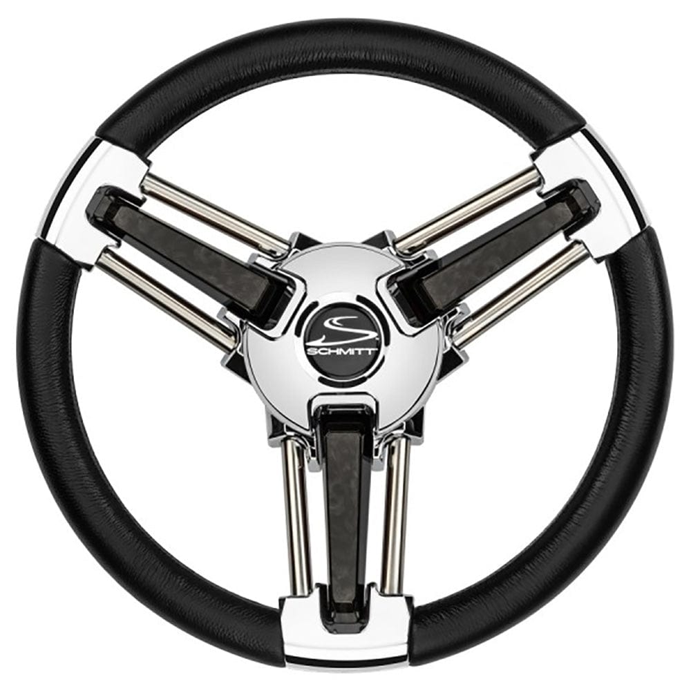 Ongaro Qualifies for Free Shipping Schmitt Marine Burano Wheel 14" 3/4" Tapered Shaft Black #PU1051B1-04R