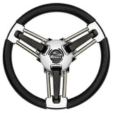 Ongaro Qualifies for Free Shipping Schmitt Marine Burano Wheel 14" 3/4" Tapered Shaft Black #PU1051B1-04R
