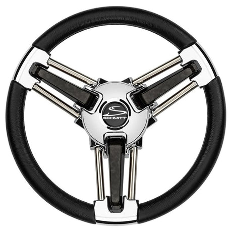 Ongaro Qualifies for Free Shipping Schmitt Marine Burano Wheel 14" 3/4" Tapered Shaft Black #PU1051B1-04R