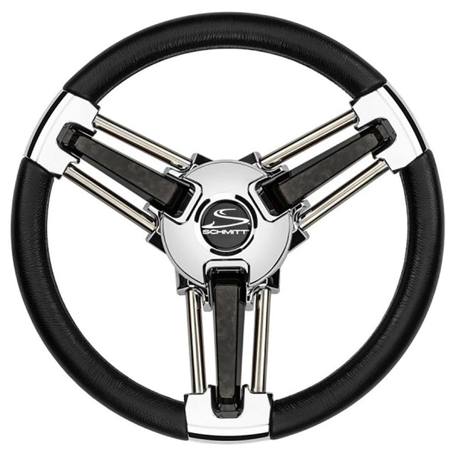 Ongaro Qualifies for Free Shipping Schmitt Marine Burano Wheel 14" 3/4" Tapered Shaft Black #PU1051B1-04R
