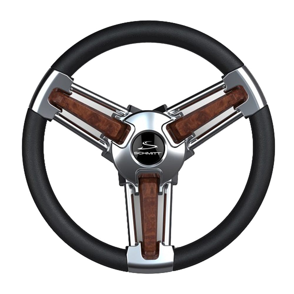 Ongaro Qualifies for Free Shipping Schmitt Marine Burano Wheel 14" 3/4" Tapered Shaft Burl #PU105111-04R