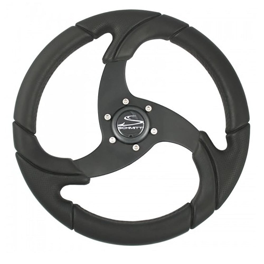 Ongaro Qualifies for Free Shipping Schmitt Marine Folletto Wheel 14.2" Black Polished 3/4" #PU026104-R