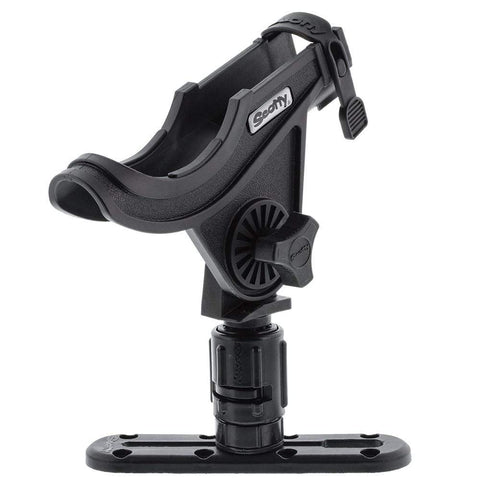Scotty Qualifies for Free Shipping Scotty Baitcaster Rod Holder with Gearhead & 4" Track #0282-BK