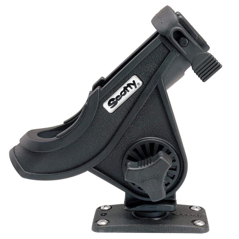 Scotty Baitcaster/Spinning Rod Holder Black w/244 Flush-Mount #281-BK