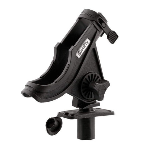 Scotty Baitcaster/Spinning Rod Holder Black w/244 Flush-Mount #281-BK