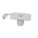 Scotty Flush Deck Mount White with Rain Cap #244-WH