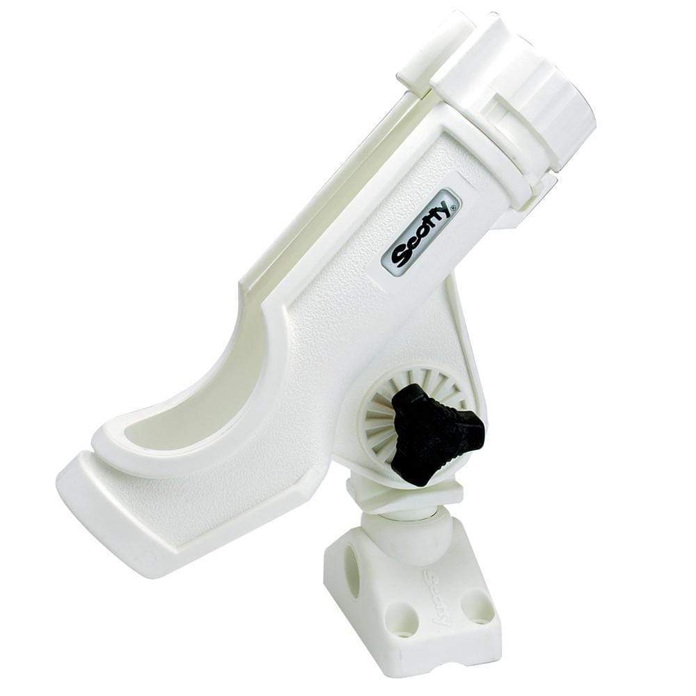 Scotty Qualifies for Free Shipping Scotty Powerlock Rod Holder White with 241 Side/Deck Mount #230-WH