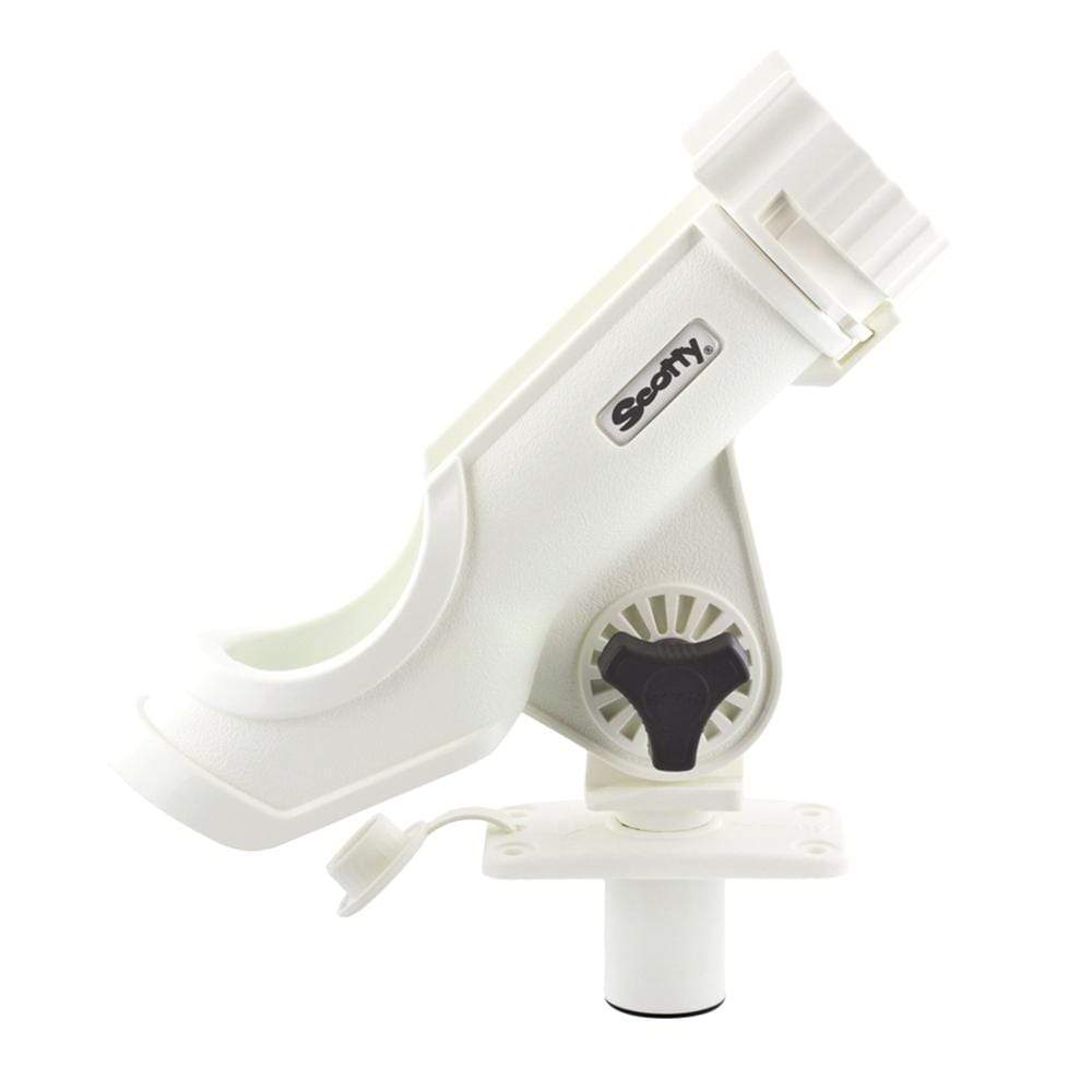 Scotty Qualifies for Free Shipping Scotty Powerlock Rod Holder White with 244 Flush Deck Mount #231-WH