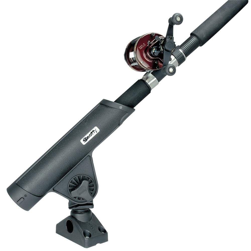 Scotty Qualifies for Free Shipping Scotty Rodmaster II Rod Holder with 241 Deck/Side Mount Black #350