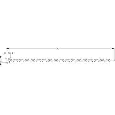Sea-Dog Qualifies for Free Shipping Sea-Dog 1/4" x 4' Galvanized Anchor Chain #312844