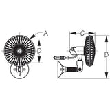 Sea-Dog Qualifies for Free Shipping Sea-Dog 12v Suction Cup Mount Fan #450120-1