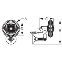 Sea-Dog Qualifies for Free Shipping Sea-Dog 12v Suction Cup Mount Fan #450120-1