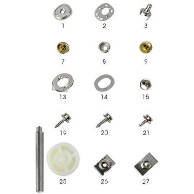 Sea-Dog Qualifies for Free Shipping Sea-Dog 3/8" Canvas Snap Stud with #8 Sheet Metal Screw 6-pc #299111-1